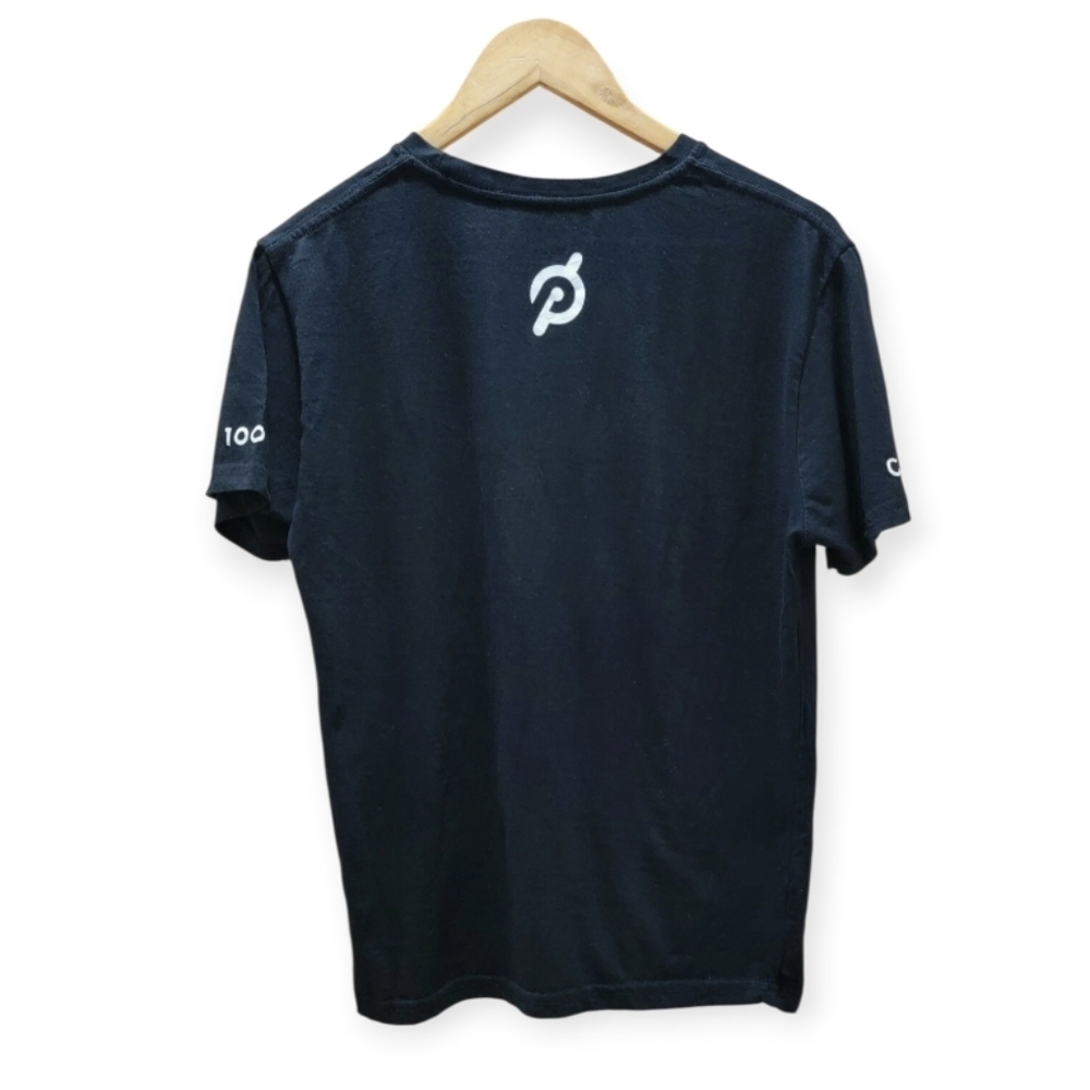 Peloton Century 100 Ride Short Sleeve T-shirt Tee Black Size Small - Picture 2 of 3